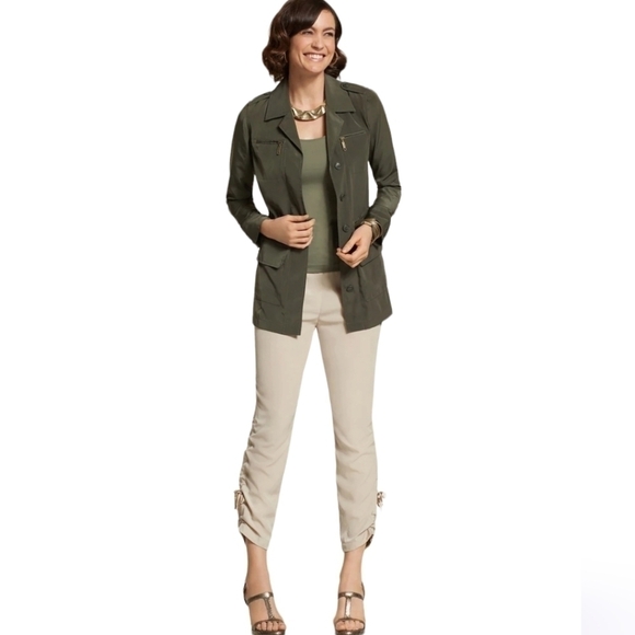 Chicos Safari Utility Jacket Nwot - Picture 2 of 4